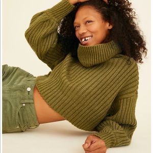 Urban outfitters cropped turtle neck sweater